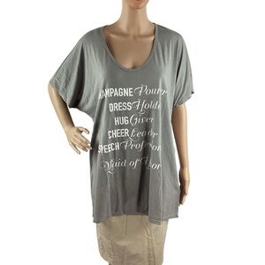 Show Me Your Mumu Benji Tunic Tee Maid Of Honor Gray Size XS